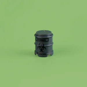 Custom Piece Miniature – Grey Biohazard Warning Drum – 3D Print for LEGO Minifigure Custom Piece Miniature – Grey Biohazard Warning Drum – 3D Print for LEGO Minifigure