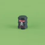 Grey Poison / Toxic Waste Barrel - Custom 3D Printed Miniature Accessory Parts Pieces for Brick Block Figures