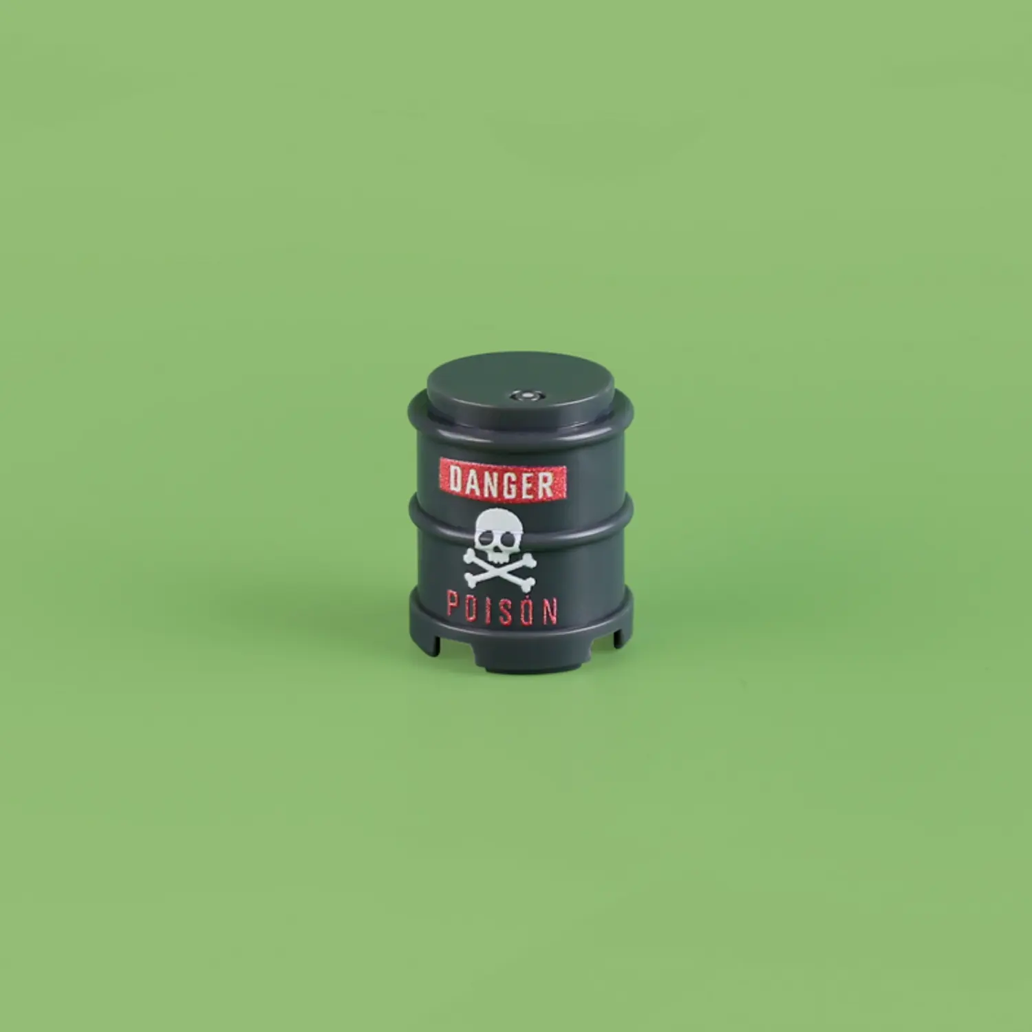 Custom Piece Miniature – Grey Poison Toxic Waste Barrel – 3D Print for LEGO Minifigure Custom Piece Miniature – Grey Poison Toxic Waste Barrel – 3D Print for LEGO Minifigure