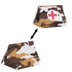 Large Classic Desert Camouflage Medical Tent - Custom 3D Printed Miniature Accessory Parts Pieces for Brick Block Figures