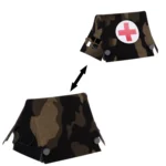 Large Dark Camouflage Medical Tent - Custom 3D Printed Miniature Accessory Parts Pieces for Brick Block Figures
