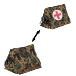 Large German Flecktarn Camouflage Medical Tent - Custom 3D Printed Miniature Accessory Parts Pieces for Brick Block Figures