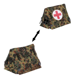 Custom Piece Miniature – Large German Flecktarn Camouflage Medical Tent – 3D Print for LEGO minifigure Custom Piece Miniature – Large German Flecktarn Camouflage Medical Tent – 3D Print for LEGO minifigure