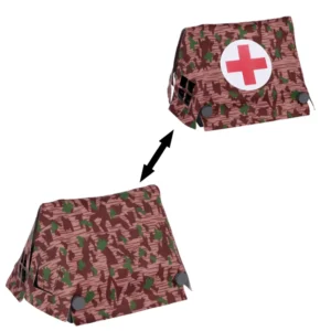 Custom Piece Miniature – Large German Splitter Camouflage Medical Tent – 3D Print for LEGO minifigure Custom Piece Miniature – Large German Splitter Camouflage Medical Tent – 3D Print for LEGO minifigure
