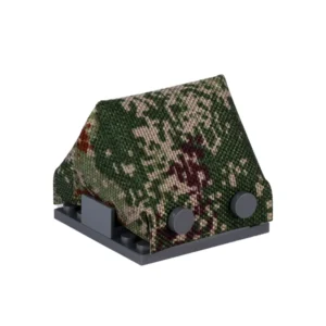 Custom Piece Miniature – Military Camouflage Pup Tent green digital pixelated camouflage pattern – 3D Print for LEGO minifigure Custom Piece Miniature – Military Camouflage Pup Tent green digital pixelated camouflage pattern – 3D Print for LEGO minifigure