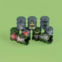Custom Piece Miniature – Military Oil Drums & Chemical Barrels – 3D Print for LEGO Minifigure 2 Custom Piece Miniature – Military Oil Drums & Chemical Barrels – 3D Print for LEGO Minifigure