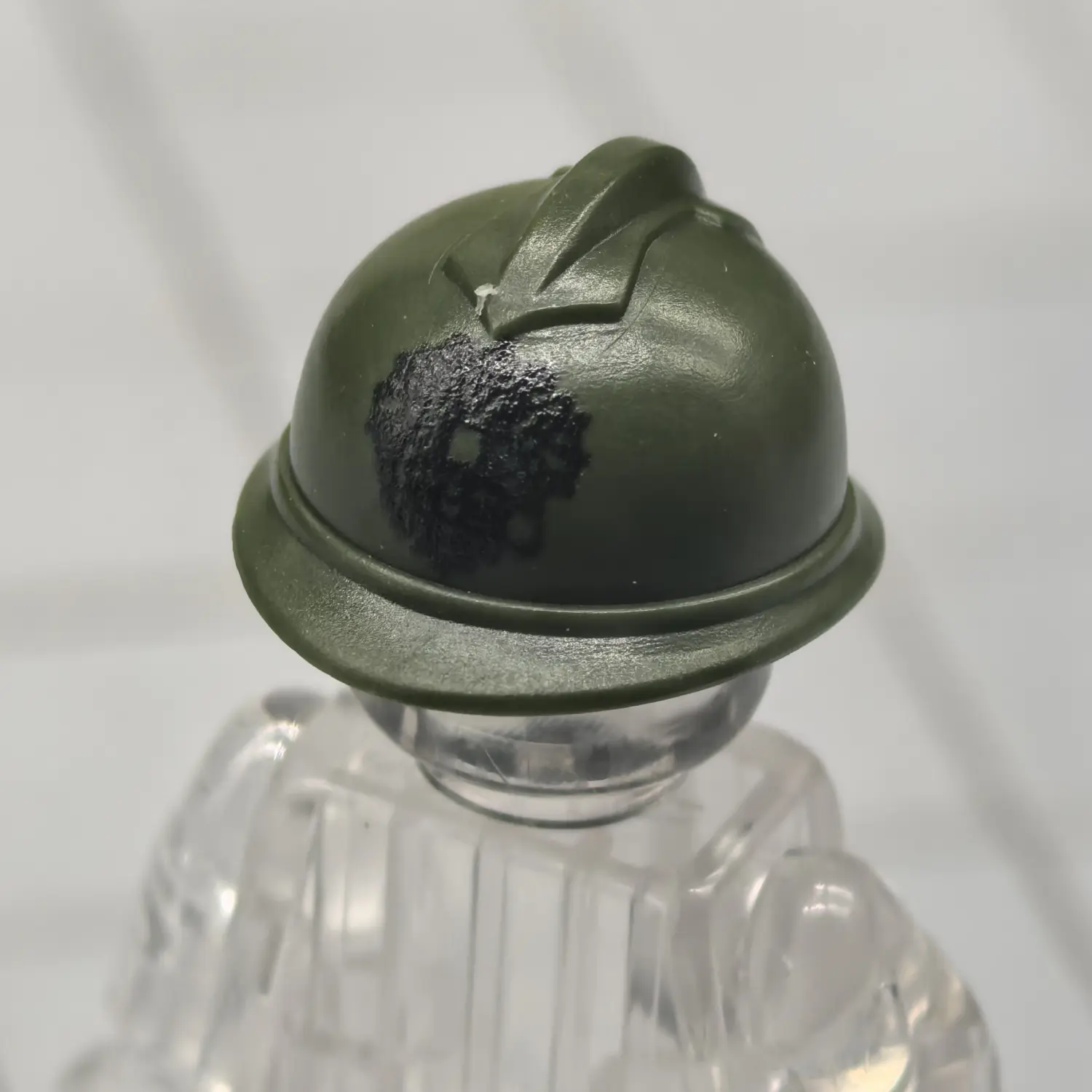 Custom Piece Miniature – Russian Imperial Adrian Helmet (Green) – 3D Print for LEGO minifigure