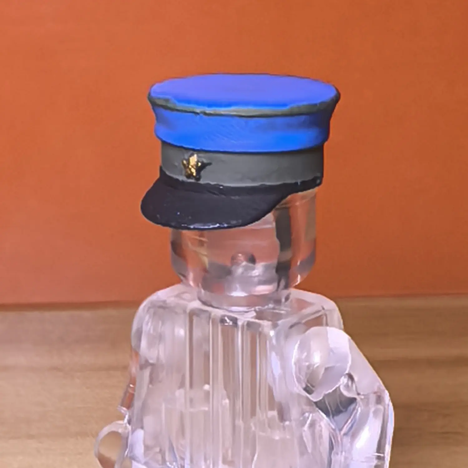 Custom Piece Miniature – Soviet Officer Visor Cap (Blue & Grey) – 3D Print for LEGO minifigure Custom Piece Miniature – Soviet Officer Visor Cap (Blue & Grey) – 3D Print for LEGO minifigure