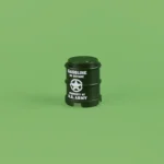U.S. Army Gasoline Drum (84 Octane) - Custom 3D Printed Miniature Accessory Parts Pieces for Brick Block Figures
