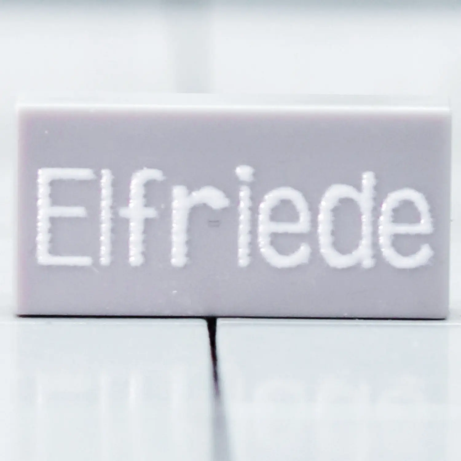 Custom Printed tile – German A7V Tank Elfriede Nameplate Tile – 3D Print Miniature for LEGO minifigure