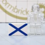 Custom Printed tile – Russian Navy St. Andrew’s Flag (Ensign) - Custom 3D Printed Miniature Accessory Parts Pieces for Brick Block Figures