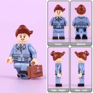Minifigure - German Luftwaffe Anti-Aircraft Auxiliary Gun Helper (Flakwaffenhelferin) (LEGO Compatible) Minifigure - German Luftwaffe Anti-Aircraft Auxiliary Gun Helper (Flakwaffenhelferin) (LEGO Compatible)
