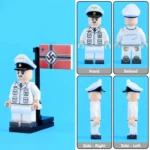 German Navy Lieutenant (Oberleutnant zur See) - Custom Printed Brick Block Figure