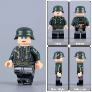 Minifigure - German Wehrmacht Assistant Machine Gunner from the early stages of World War II (LEGO Compatible) Minifigure - German Wehrmacht Assistant Machine Gunner from the early stages of World War II (LEGO Compatible)