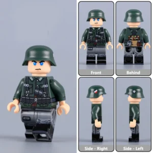 Minifigure - German Wehrmacht Infantry Squad Leader (or Assault Trooper) from the early stages of World War II (LEGO Compatible) Minifigure - German Wehrmacht Infantry Squad Leader (or Assault Trooper) from the early stages of World War II (LEGO Compatible)