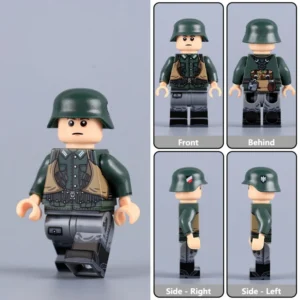 Minifigure - German Wehrmacht Infantryman from the early stages of World War II (LEGO Compatible) Minifigure - German Wehrmacht Infantryman from the early stages of World War II (LEGO Compatible)