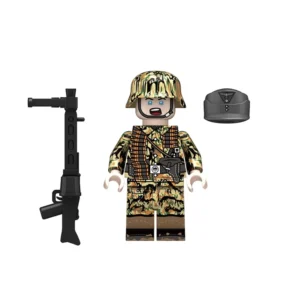 Minifigure - Late-War German Machine Gunner outfitted Leibermuster Camouflage uniform from World War II (LEGO Compatible) Minifigure - Late-War German Machine Gunner outfitted Leibermuster Camouflage uniform from World War II (LEGO Compatible)