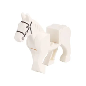Minifigure - White Military Warhorse (Officer's Mount) (LEGO Compatible) Minifigure - White Military Warhorse (Officer's Mount) (LEGO Compatible)