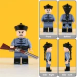 Late Qing Dynasty Soldier (Imperial Regular with Queue) - Custom Printed Brick Block Figure