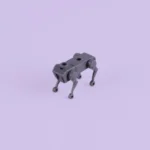 Military Mechanical Dog Robot Dog Dark Gunmetal Grey - Custom Printed Brick Block Figure