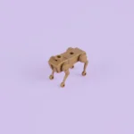 Military Mechanical Dog Robot Dog Desert Tan Earth Yellow - Custom Printed Brick Block Figure
