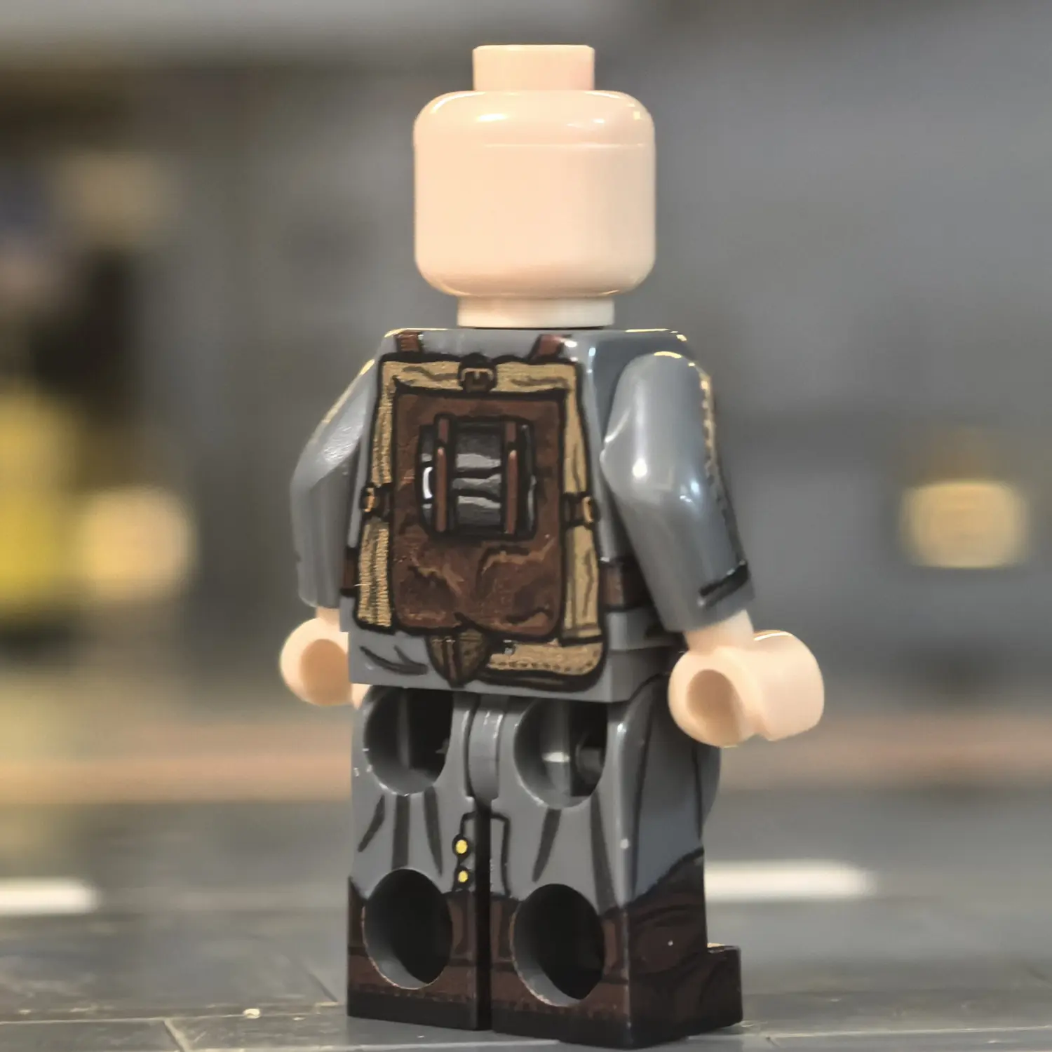 the back of the Minifigure - German Infantryman (Veteran NCO) WWII (LEGO Compatible) the back of the Minifigure - German Infantryman (Veteran NCO) WWII (LEGO Compatible)