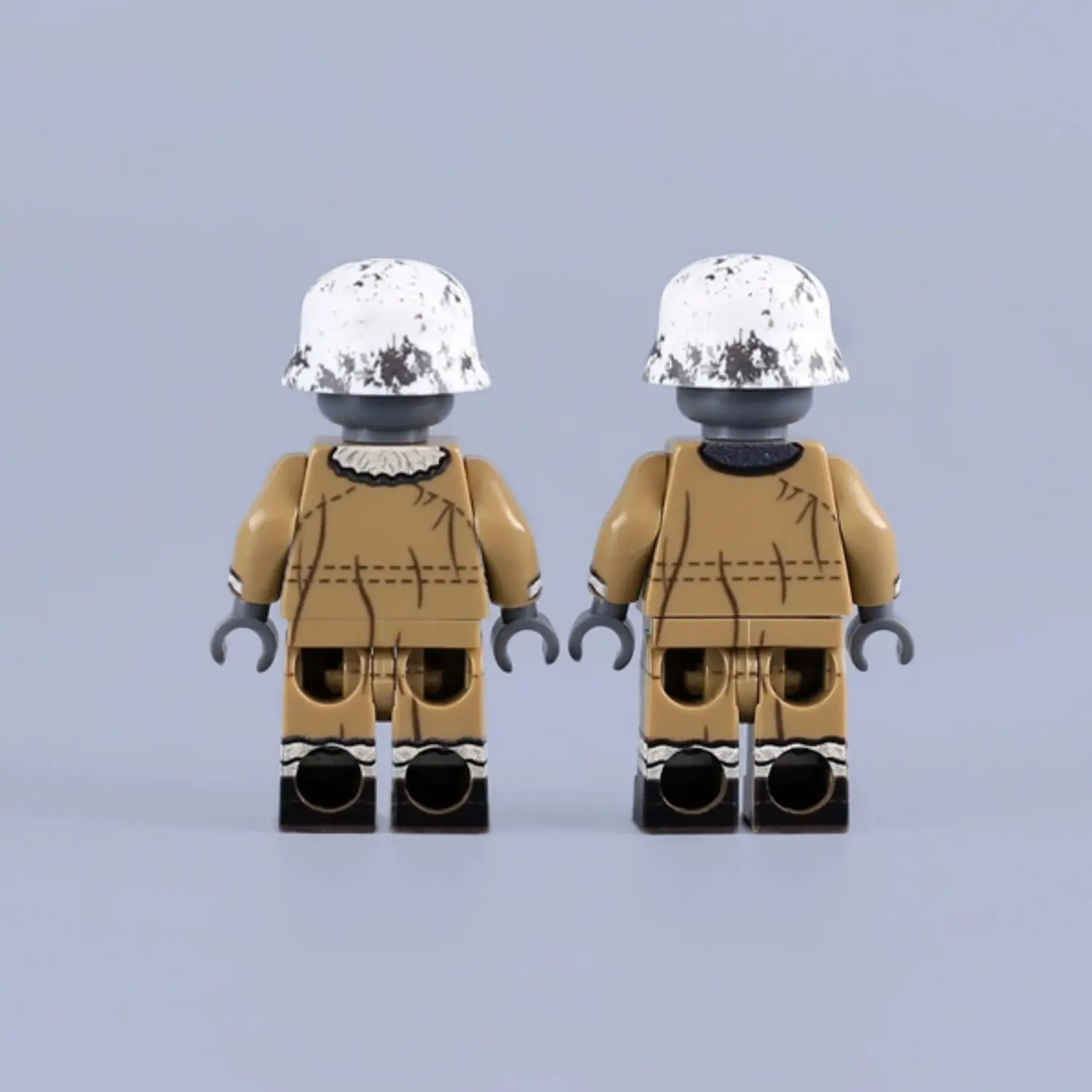 the back of the Minifigure - German Soldiers in Winter Camouflage from World War II (LEGO Compatible) Minifigure - German Soldiers in Winter Camouflage from World War II (LEGO Compatible)