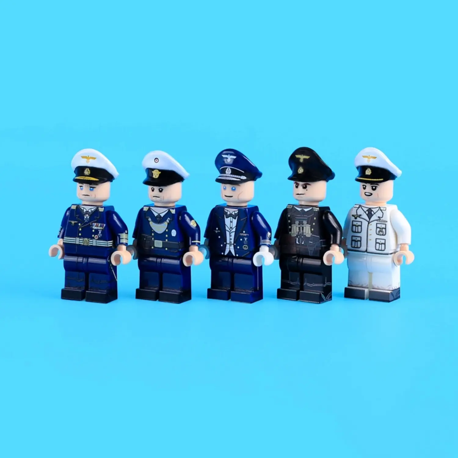 the front of the Minifigure - German Navy (Kriegsmarine) World War II (LEGO Compatible) the front of the Minifigure - German Navy (Kriegsmarine) World War II (LEGO Compatible)