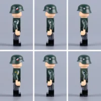 the left and right side of Minifigure - German infantry squad (Wehrmacht) from World War II (LEGO Compatible) the left and right side of Minifigure - German infantry squad (Wehrmacht) from World War II (LEGO Compatible)