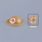 British Mk II “Brodie” Helmet (Desert Tan Medic) - Custom 3D Printed Miniature Accessory Parts Pieces for Brick Block Figures