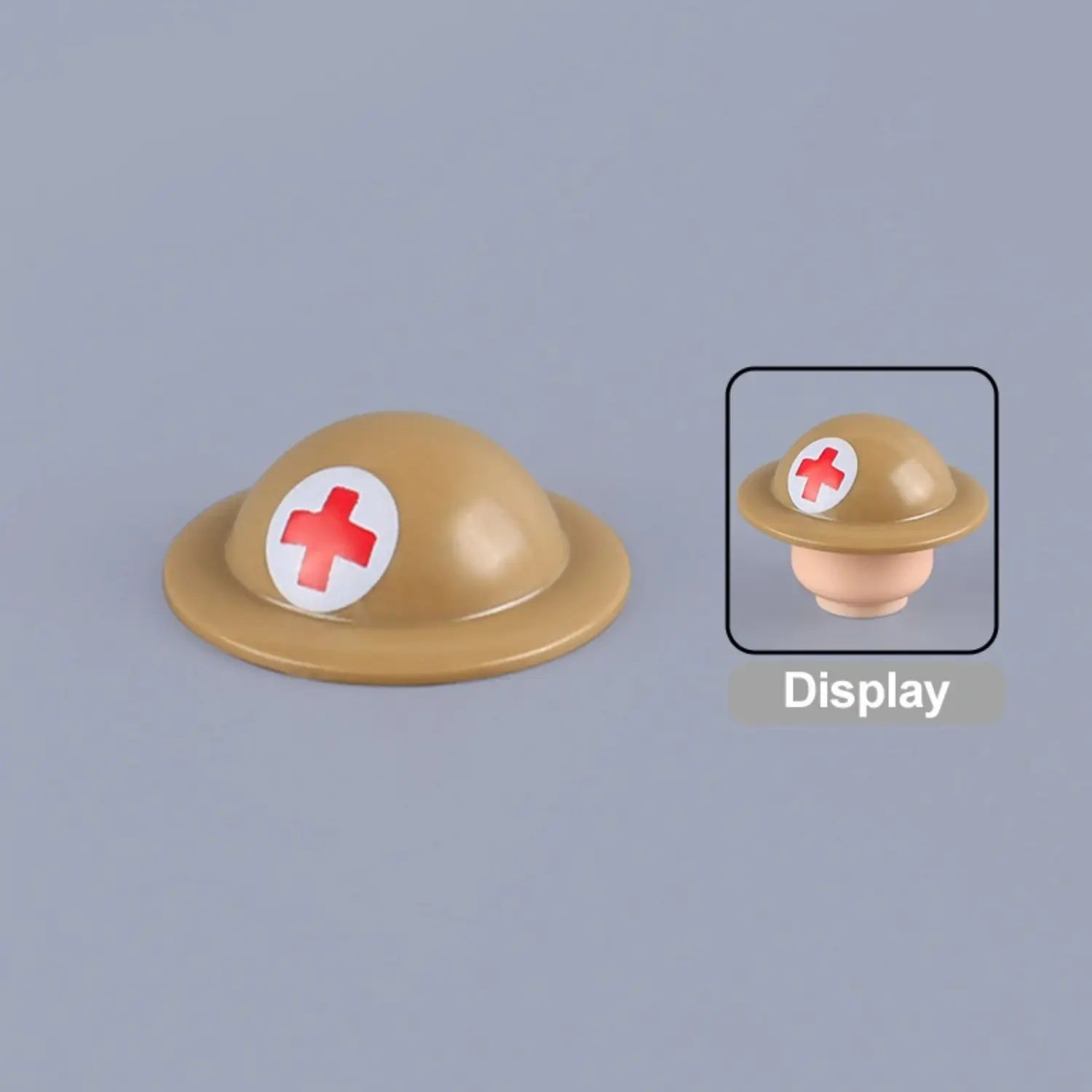 Custom Piece Miniature – British Mk II Brodie Helmet (Desert Tan Medic) – 3D Print for LEGO minifigure Custom Piece Miniature – British Mk II Brodie Helmet (Desert Tan Medic) – 3D Print for LEGO minifigure