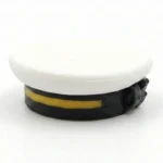 British Royal Marines Navy Officer Peaked Cap (white top) - Custom 3D Printed Miniature Accessory Parts Pieces for Brick Block Figures