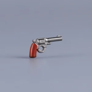 Custom Piece Miniature – Classic Western Revolver Colt Peacemaker (Silver & Wood Grip) – 3D Print for LEGO Minifigure Custom Piece Miniature – Classic Western Revolver Colt Peacemaker (Silver & Wood Grip) – 3D Print for LEGO Minifigure
