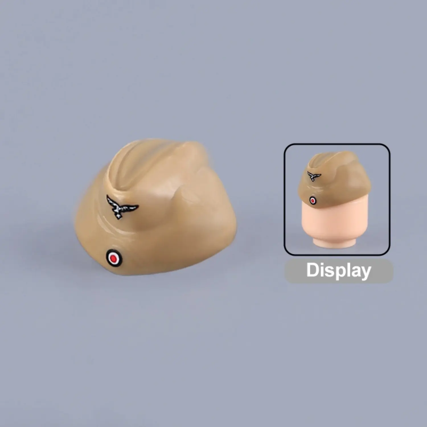 Custom Piece Miniature – German M34M40 Tropical Side Cap Schiffchen (Desert Tan) – 3D Print for LEGO minifigure