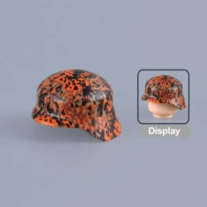 Custom Piece Miniature – German M35M42 Stahlhelm (Autumn Camouflage Pattern) – 3D Print for LEGO minifigure
