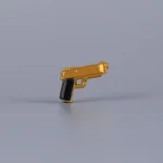 Golden M9 Pistol (Gold & Black) - Custom 3D Printed Miniature Accessory Parts Pieces for Brick Block Figures