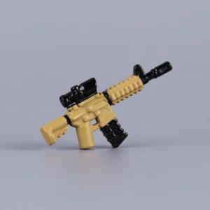 Custom Piece Miniature – Tactical M4 Carbine with Optical Sight (Desert Tan & Black) – 3D Print for LEGO Minifigure Custom Piece Miniature – Tactical M4 Carbine with Optical Sight (Desert Tan & Black) – 3D Print for LEGO Minifigure