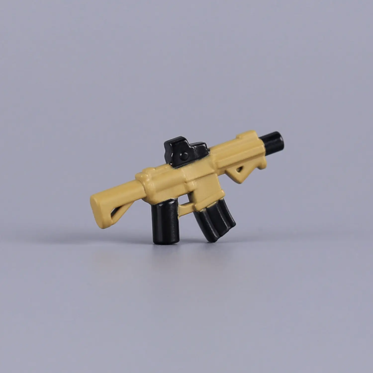 Custom Piece Miniature – Tactical M4 SBR Honey Badger PDW (Desert Tan & Black) – 3D Print for LEGO Minifigure Custom Piece Miniature – Tactical M4 SBR Honey Badger PDW (Desert Tan & Black) – 3D Print for LEGO Minifigure