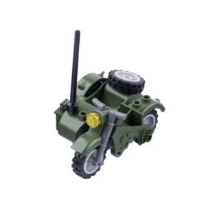 MOC - Army Green Military Motorcycle with Sidecar Combination (LEGO Compatible) MOC - Army Green Military Motorcycle with Sidecar Combination (LEGO Compatible)