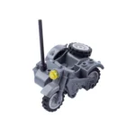 MOC – Dark Grey Military Motorcycle with Sidecar Combination (Reconnaissance Unit) - Classic Size Building Blocks