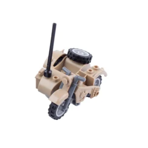 MOC - Desert Tan Military Motorcycle with Sidecar Combination (LEGO Compatible) MOC - Desert Tan Military Motorcycle with Sidecar Combination (LEGO Compatible)