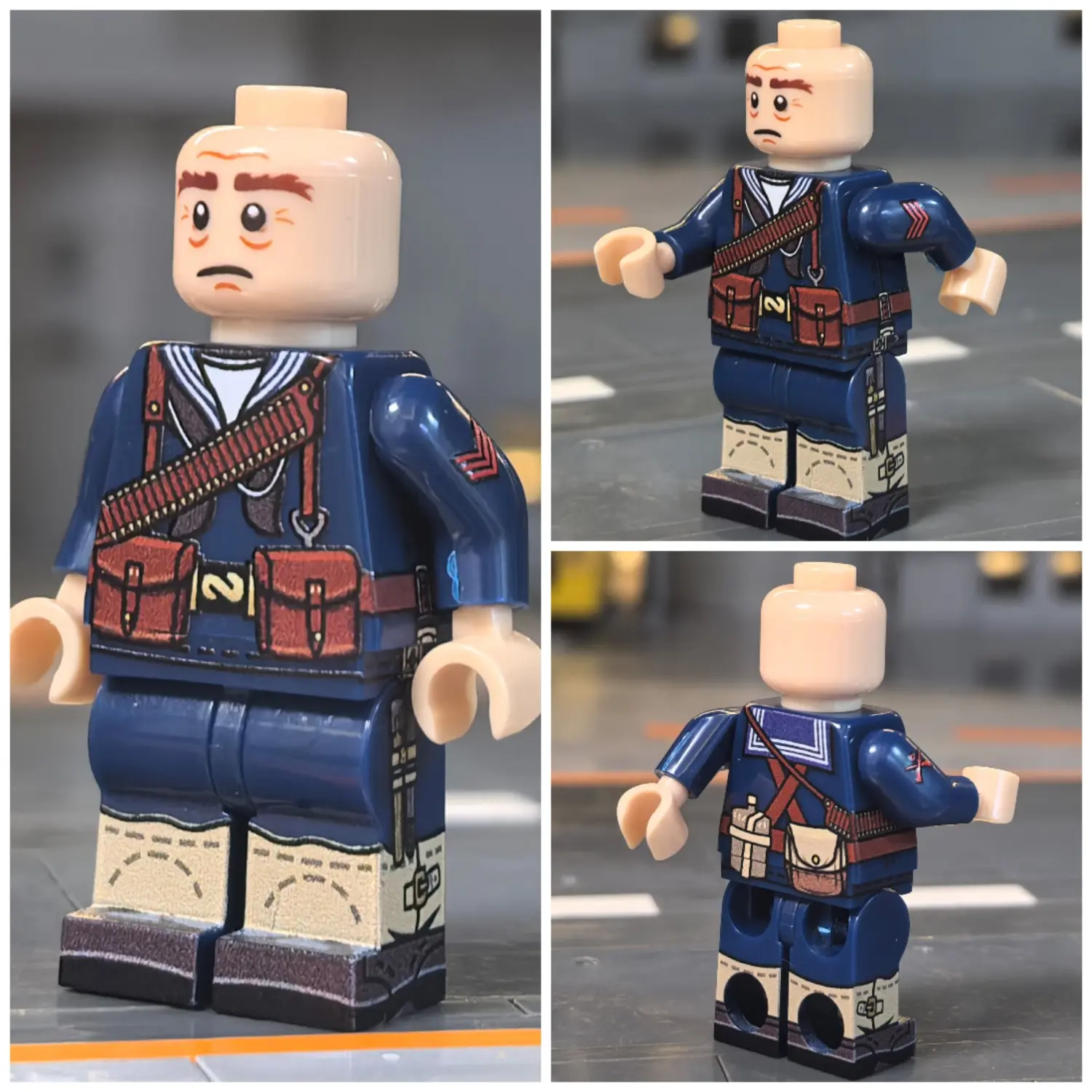 Minifigure - British Royal Naval Division (RND) Soldier Royal Marine (The Winston's Little Army) WWI (LEGO Compatible)