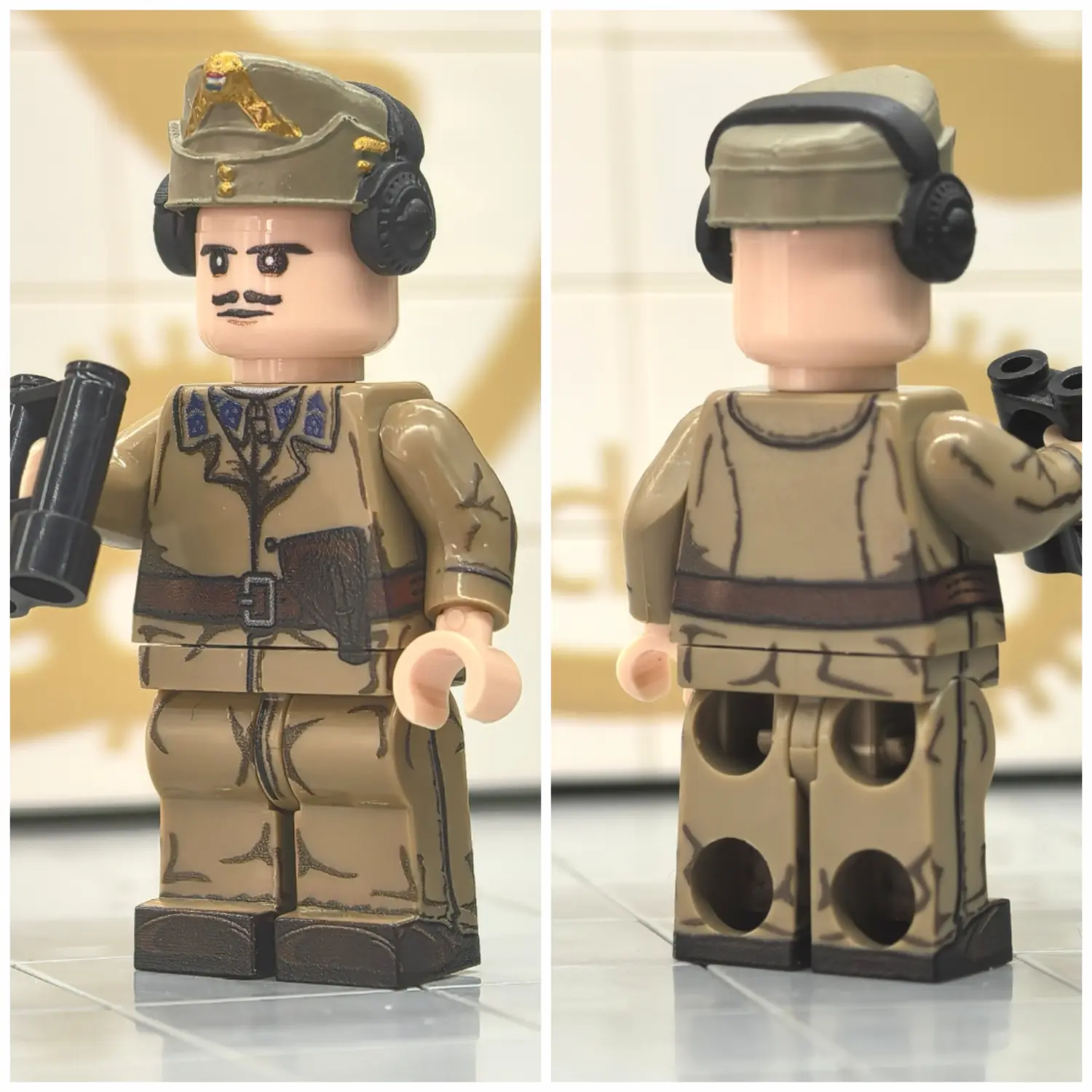 Minifigure - Captain Ervin Tarczay (Hungarian Tank Ace) (LEGO Compatible) Minifigure - Captain Ervin Tarczay (Hungarian Tank Ace) (LEGO Compatible)