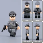 German Feldgendarmerie Lieutenant (Officer) (Military Police Officer) WWII - Custom Printed Brick Block Figure