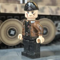 Minifigure - German Panzer Commander (Normandy 1944 Hitlerjugend Division Style) WWII (LEGO Compatible) in the front of a tank Minifigure - German Panzer Commander (Normandy 1944 Hitlerjugend Division Style) WWII (LEGO Compatible) in the front of a tank