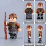 German Waffen-SS Machine Gun Assistant WWII - Custom Printed Brick Block Figure