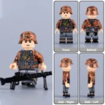 German Waffen-SS Machine Gunner (MG Gunner) WWII - Custom Printed Brick Block Figure