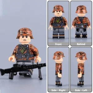 Minifigure - German Waffen-SS Machine Gunner (MG Gunner) WWII (LEGO Compatible) Minifigure - German Waffen-SS Machine Gunner (MG Gunner) WWII (LEGO Compatible)