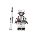 German Wehrmacht Winter Marksman / Infantryman (Equipped with Gewehr 43 / G43 Semi-Automatic Rifle) WWII - Custom Printed Brick Block Figure