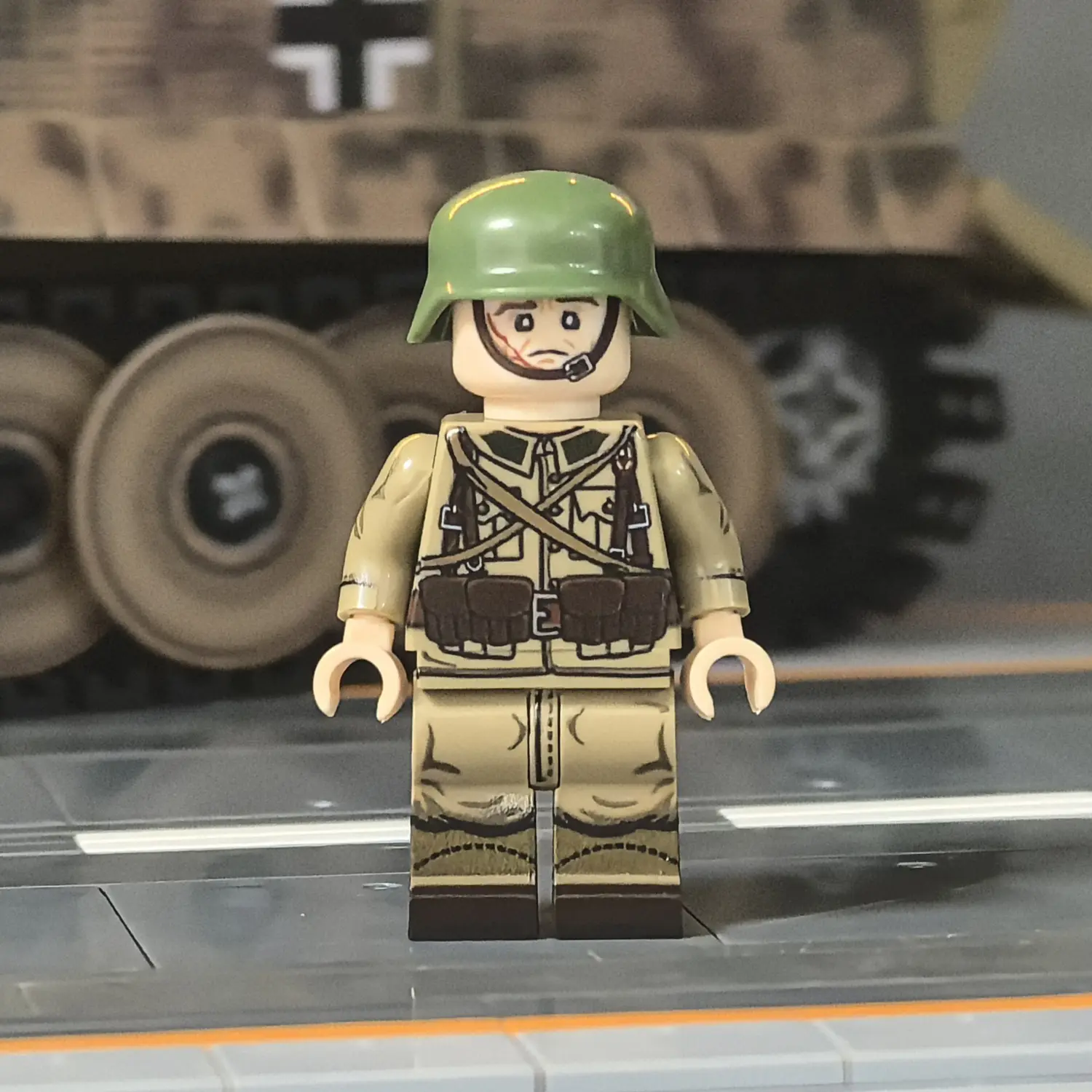 Minifigure - Royal Hungarian Army Soldier (Battle-Scarred Veteran) WWII (LEGO Compatible) Minifigure - Royal Hungarian Army Soldier (Battle-Scarred Veteran) WWII (LEGO Compatible)